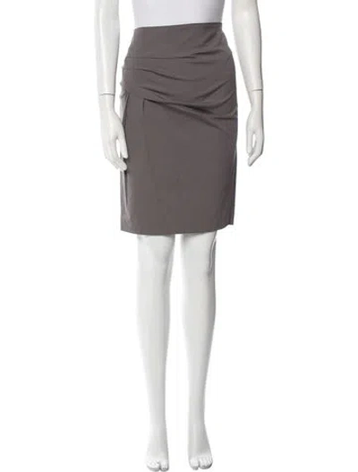 Pre-owned Brunello Cucinelli Pleated Accents Knee-length Skirt In Gray