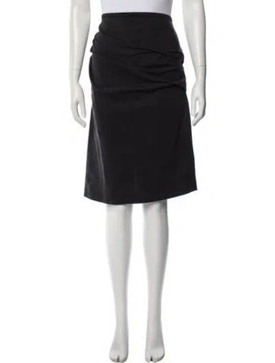 Pre-owned Brunello Cucinelli Pleated Accents Knee-length Skirt In Gray
