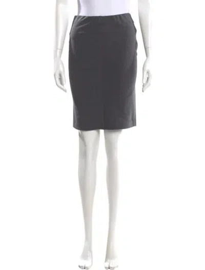 Pre-owned Brunello Cucinelli Pleated Accents Knee-length Skirt In Gray