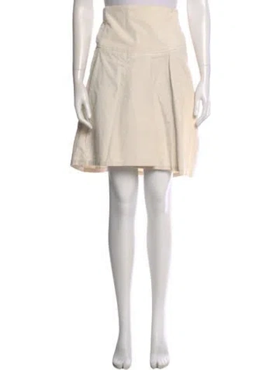 Pre-owned Brunello Cucinelli Pleated Accents Knee-length Skirt In Neutral