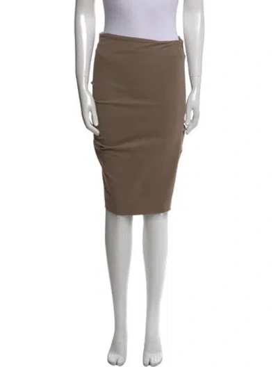 Pre-owned Brunello Cucinelli Pleated Accents Knee-length Skirt In Neutral