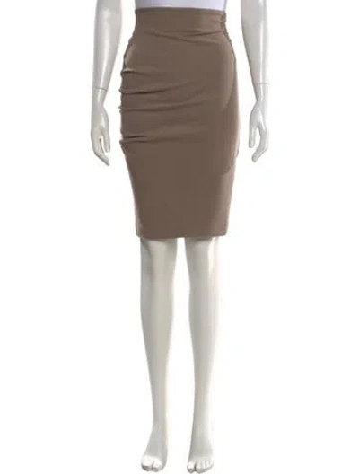 Pre-owned Brunello Cucinelli Pleated Accents Knee-length Skirt In Neutral