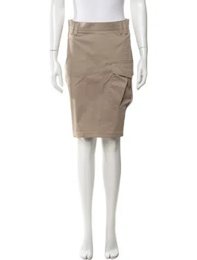 Pre-owned Brunello Cucinelli Pleated Accents Knee-length Skirt In Neutrals