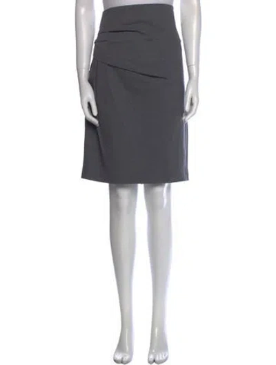 Pre-owned Brunello Cucinelli Pleated Accents Knee-length Skirt W/ Tags In Gray