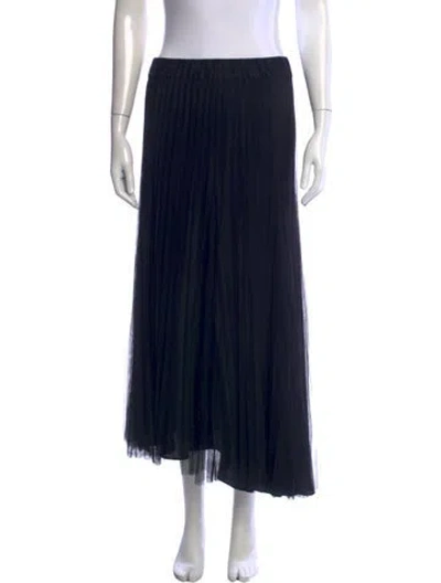 Pre-owned Brunello Cucinelli Pleated Accents Long Skirt In Black