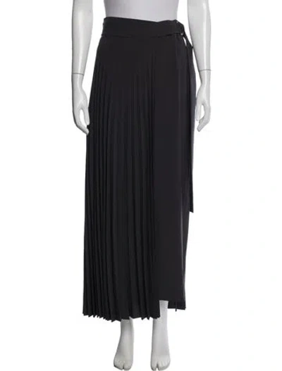 Pre-owned Brunello Cucinelli Pleated Accents Long Skirt In Gray