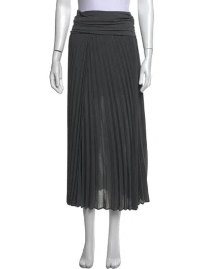 Pre-owned Brunello Cucinelli Pleated Accents Long Skirt In Grey