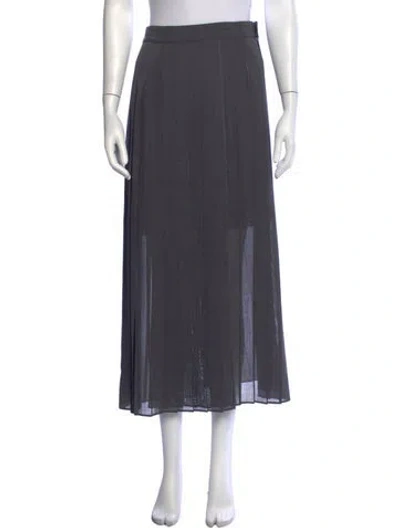 Pre-owned Brunello Cucinelli Pleated Accents Long Skirt In Grey