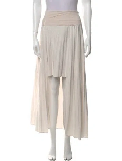 Pre-owned Brunello Cucinelli Pleated Accents Long Skirt In Neutral
