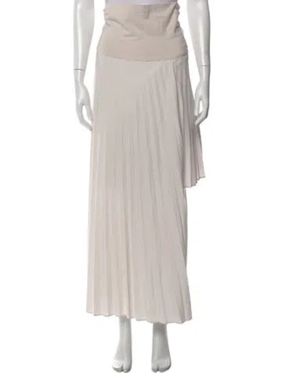 Pre-owned Brunello Cucinelli Pleated Accents Long Skirt In Neutral