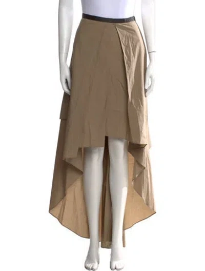 Pre-owned Brunello Cucinelli Pleated Accents Long Skirt W/ Tags In Neutral