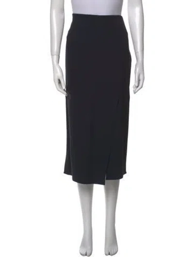 Pre-owned Brunello Cucinelli Pleated Accents Midi Length Skirt In Black