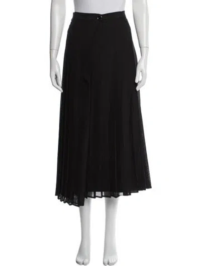 Pre-owned Brunello Cucinelli Pleated Accents Midi Length Skirt In Blue