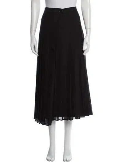 Pre-owned Brunello Cucinelli Pleated Accents Midi Length Skirt In Blue