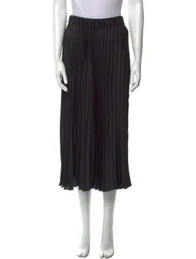 Pre-owned Brunello Cucinelli Pleated Accents Midi Length Skirt W/ Tags In Black