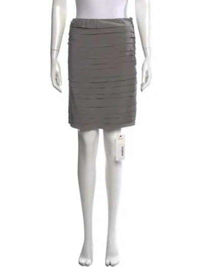 Pre-owned Brunello Cucinelli Pleated Accents Mini Skirt In Gray