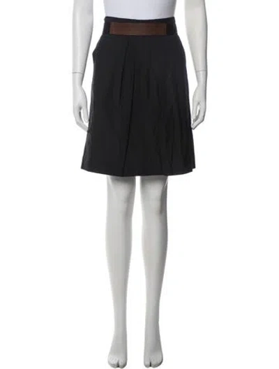 Pre-owned Brunello Cucinelli Pleated Accents Mini Skirt In Grey