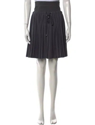 Pre-owned Brunello Cucinelli Pleated Accents Mini Skirt In Grey