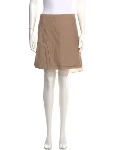 Pre-owned Brunello Cucinelli Pleated Accents Mini Skirt In Neutral