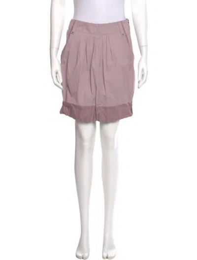 Pre-owned Brunello Cucinelli Pleated Accents Mini Skirt In Purple