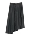 Brunello Cucinelli Pleated Asymmetric Skirt In Gray