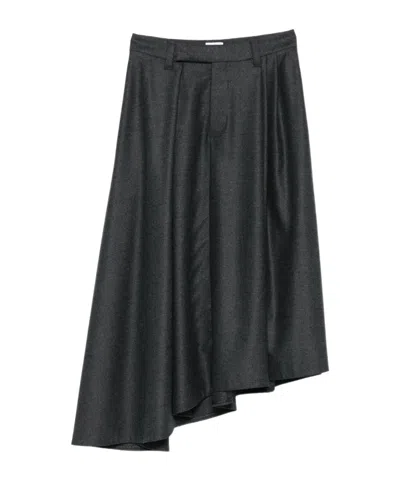 BRUNELLO CUCINELLI PLEATED ASYMMETRIC SKIRT
