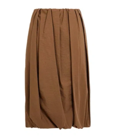 Brunello Cucinelli Pleated Balloon Skirt In Multi