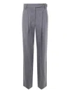 Brunello Cucinelli Wool Trousers In Gray