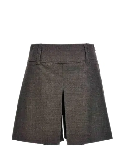 Brunello Cucinelli Pleated Belt-loop Shorts In Animal Print