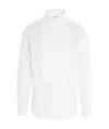 Brunello Cucinelli Pleated Bib Shirt In White
