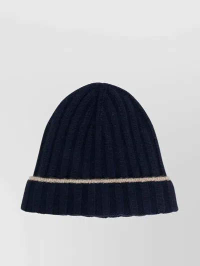 BRUNELLO CUCINELLI PLEATED BRIM FOLDED KNIT HAT