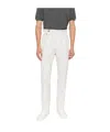 Brunello Cucinelli Cotton Gabardine Tailored Trousers In White