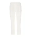 Brunello Cucinelli Cotton Poplin Wide Tailored Trousers In White