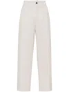 Brunello Cucinelli Pleated Chino Trousers In White