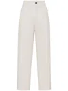Brunello Cucinelli Pleated Chino Trousers In White