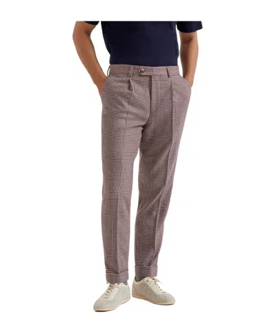 BRUNELLO CUCINELLI PLEATED COTTON-CASHMERE BLEND TROUSERS