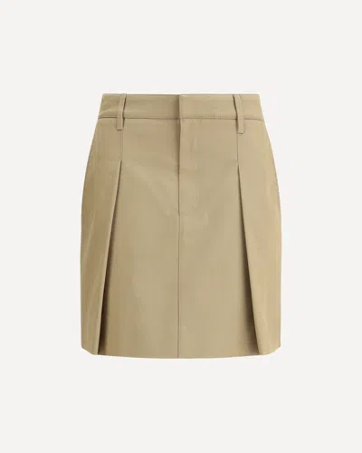 BRUNELLO CUCINELLI PLEATED COTTON SHORT SKIRT