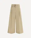 Brunello Cucinelli Pleated Crop Pants In Brown