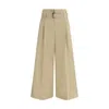 Brunello Cucinelli Pleated Crop Pants In Sand