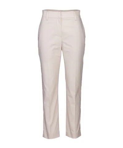 Brunello Cucinelli Pleated Cropped Trousers In Brown