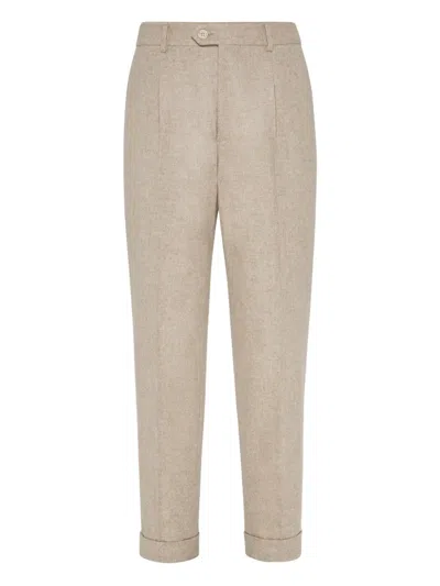 BRUNELLO CUCINELLI PLEATED CUFFED TROUSERS