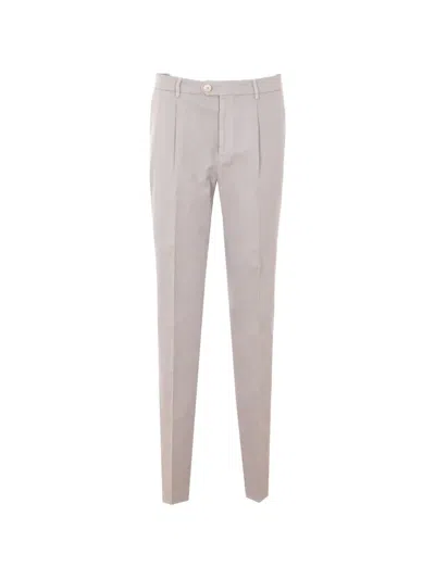 Brunello Cucinelli Leisure-fit Pleated Gabardine Trousers In Gray