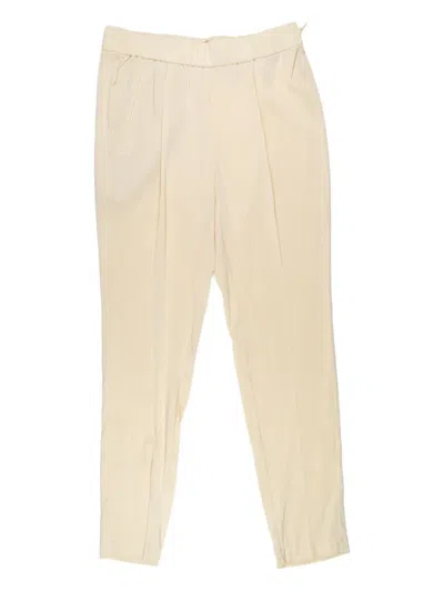 Brunello Cucinelli Pleated Elastic-waist Trousers In Neutral