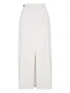 Brunello Cucinelli Pleated Front-split Maxi Skirt