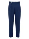 Brunello Cucinelli Pleated-front Tailored Trousers In Blue
