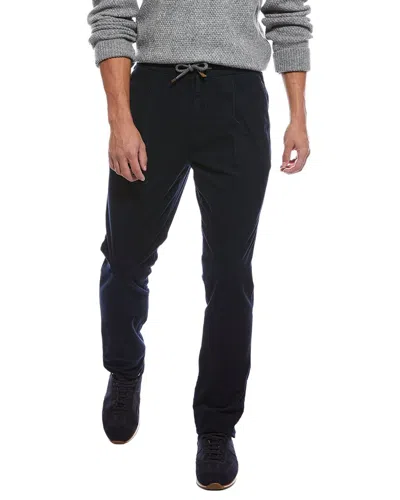 Brunello Cucinelli Pleated Leisure Fit Corduroy Pant In Black