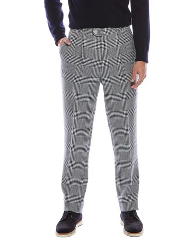 Brunello Cucinelli Pleated Leisure Fit Linen In Blue