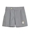 Brunello Cucinelli Logo-patch Shorts In Grey