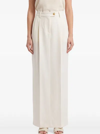 Brunello Cucinelli Pleated Maxi Straight Skirt In White
