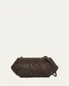Brunello Cucinelli Cotton-linen Embellished Cross-body Bag In Coffee Bean